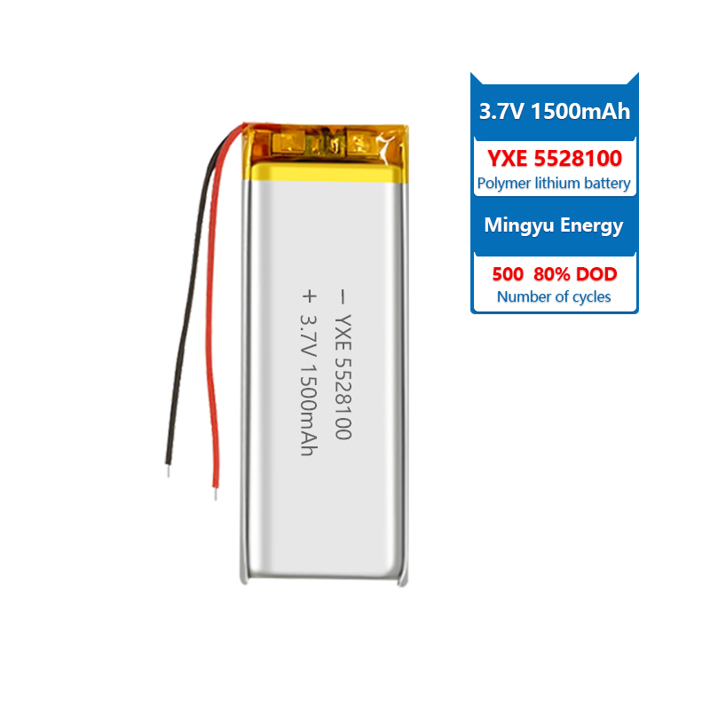 3.7 V Li-ion Battery 5528100-1500mah